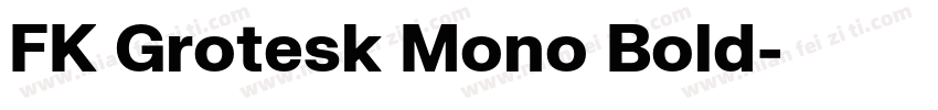 FK Grotesk Mono Bold字体转换